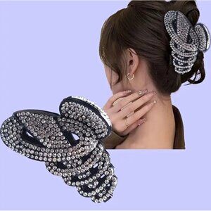 Crystal Rhinestone Hair Claw Clip – Strong Hold Vintage Hair Accessory for Women